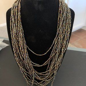 Multi-layered Glass Bead Necklace